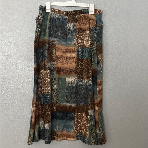 Blue Pleated Midi A-Line Skirt for Casual Wear - Picture 7 of 8